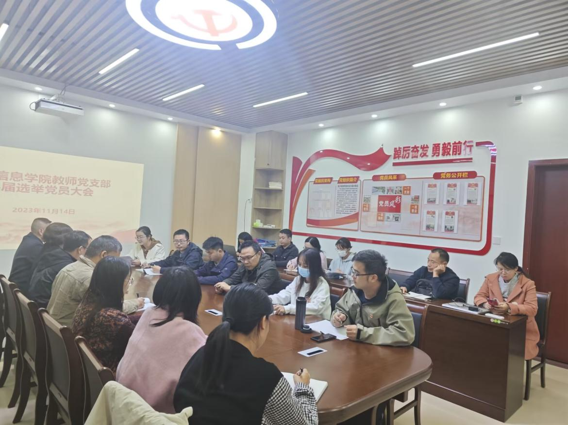 电子信息学院教师党支部委员换届选举党员大会顺利召开