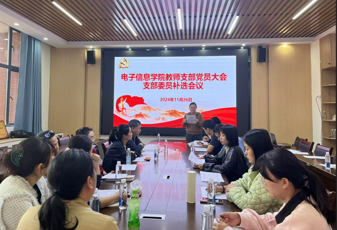 电子信息学院教师党支部召开党员大会补选党支部委员 