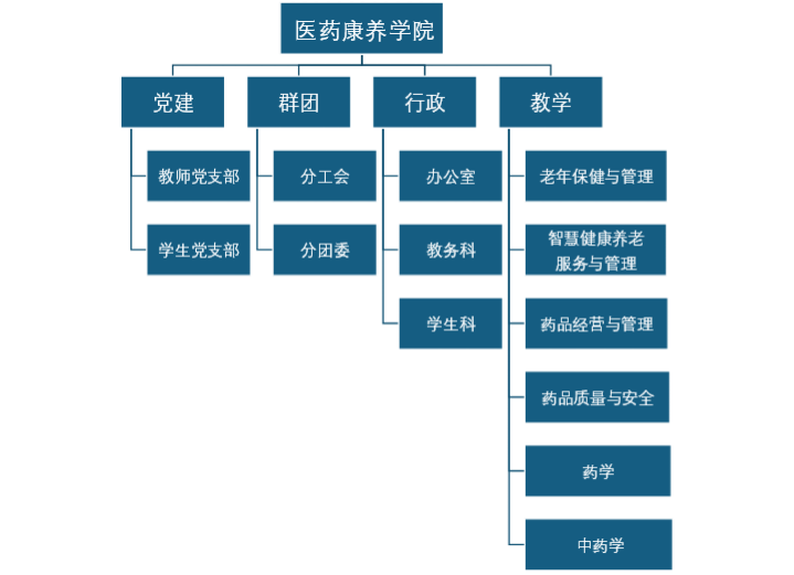 医药康养学院机构设置