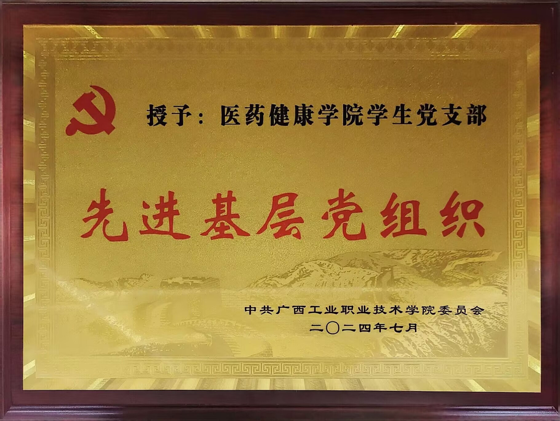 2024.7学生党支部荣获校级先进基层党组织